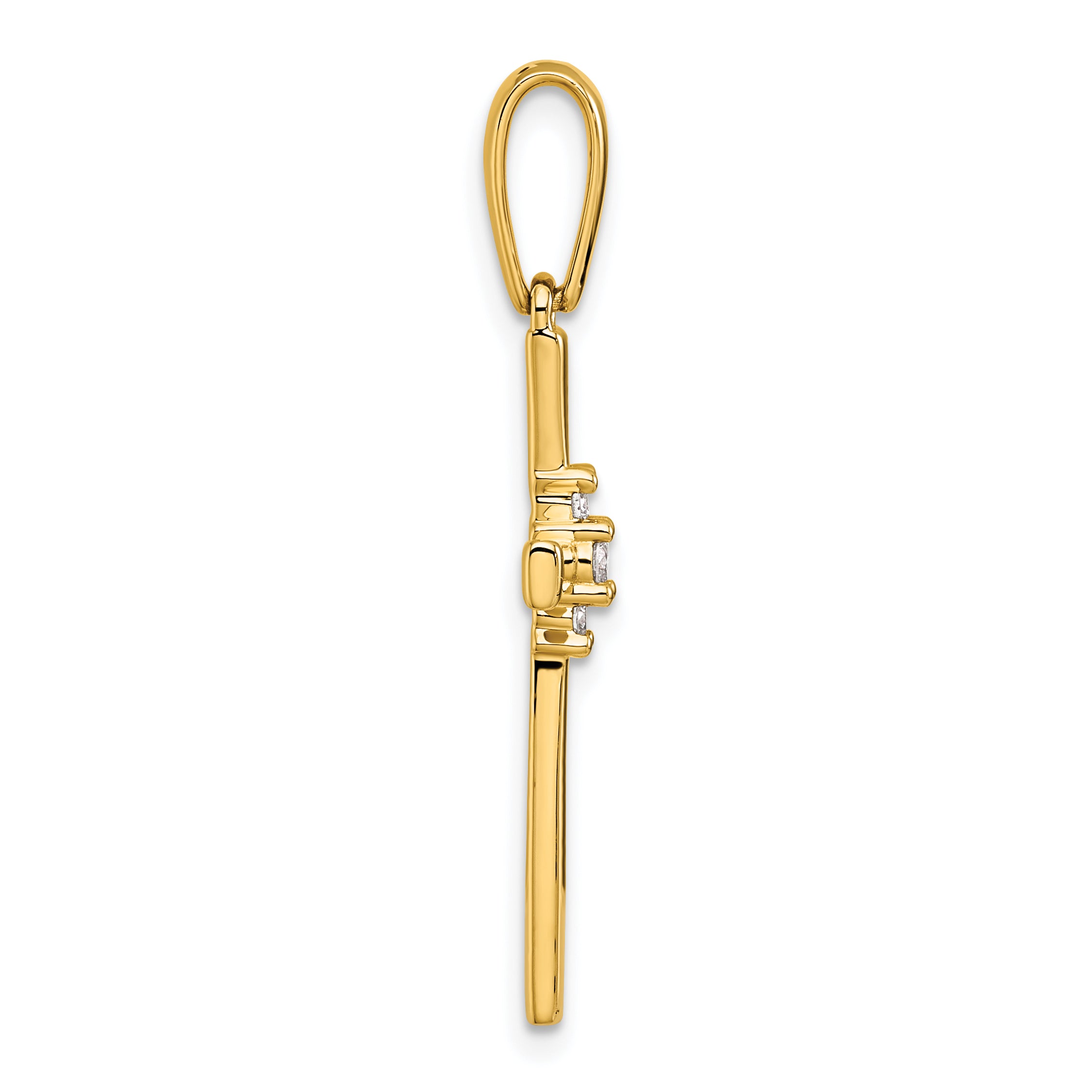 14K 1/15ct. Diamond Cross Pendant Secondary image