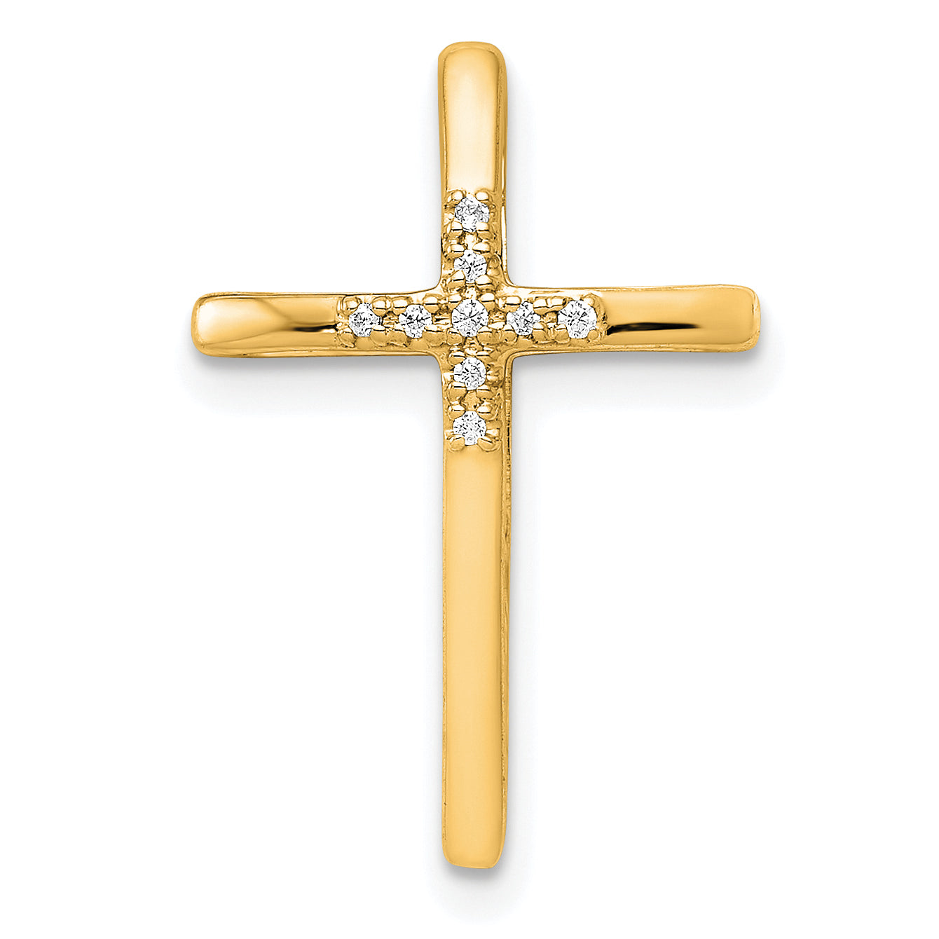 10K .03ct. Diamond Cross Chain Slide Main image