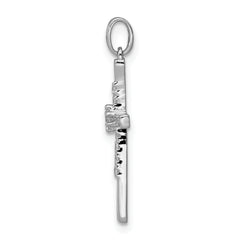 10K White Gold 1/10ct. Diamond Cross Pendant