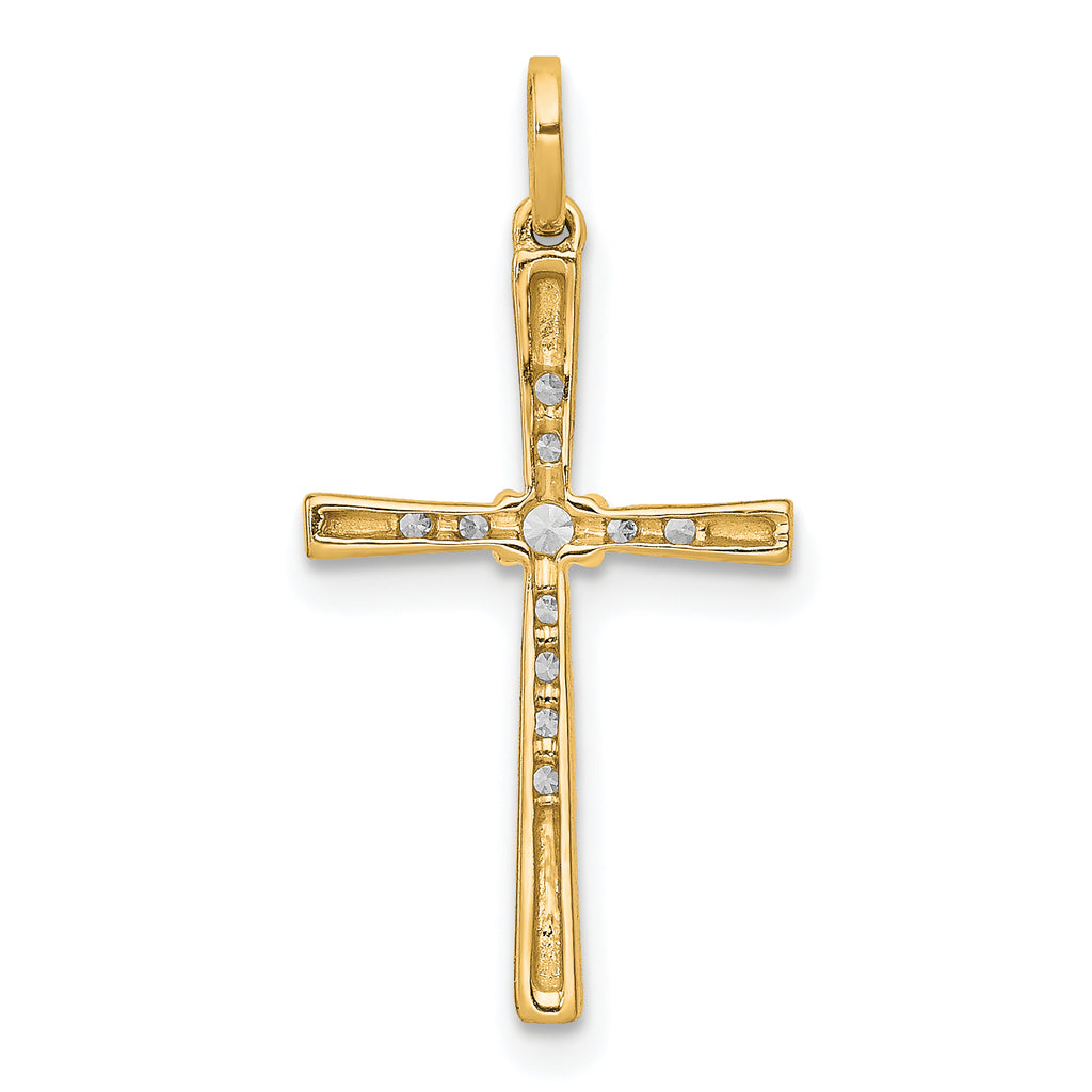 10K 1/10ct. Diamond Cross Pendant