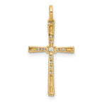 10K 1/10ct. Diamond Cross Pendant
