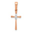 10k Rose Gold .03ct. Diamond Cross Pendant