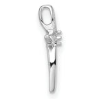 10K White Gold Cross Pendant Mounting (No Stone Included)