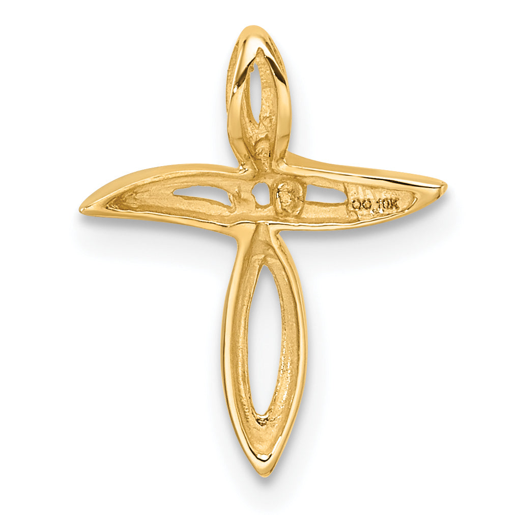 10K Diamond Cross Pendant Mounting (No Stone Included)
