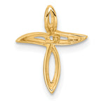 10K Diamond Cross Pendant Mounting (No Stone Included)