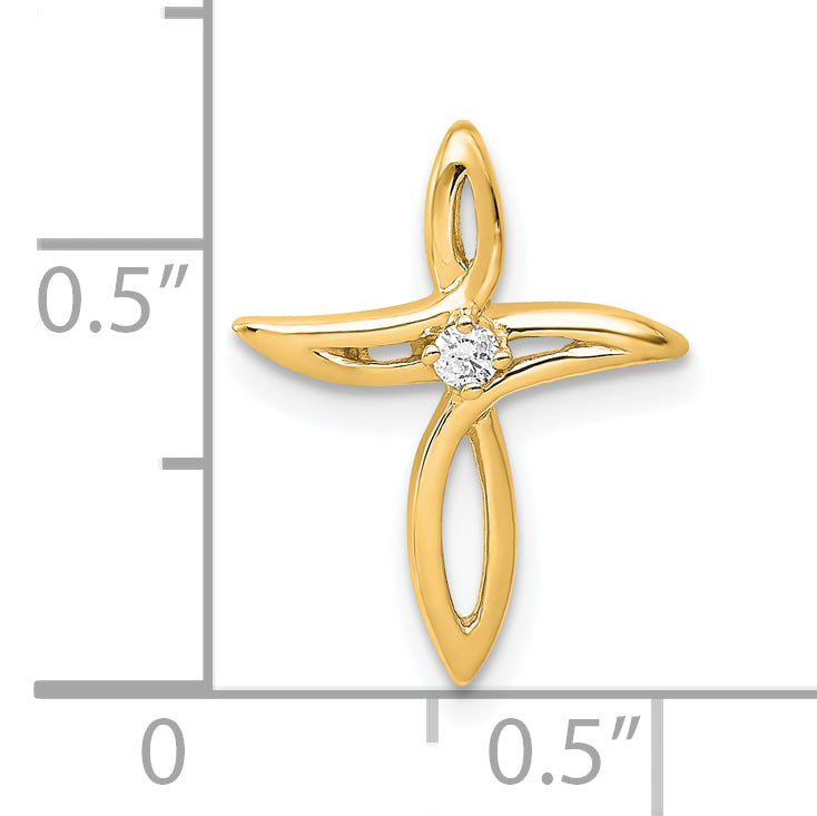 10K AA Diamond Cross Pendant Secondary image