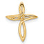 10K Diamond Cross Pendant Mounting (No Stone Included)