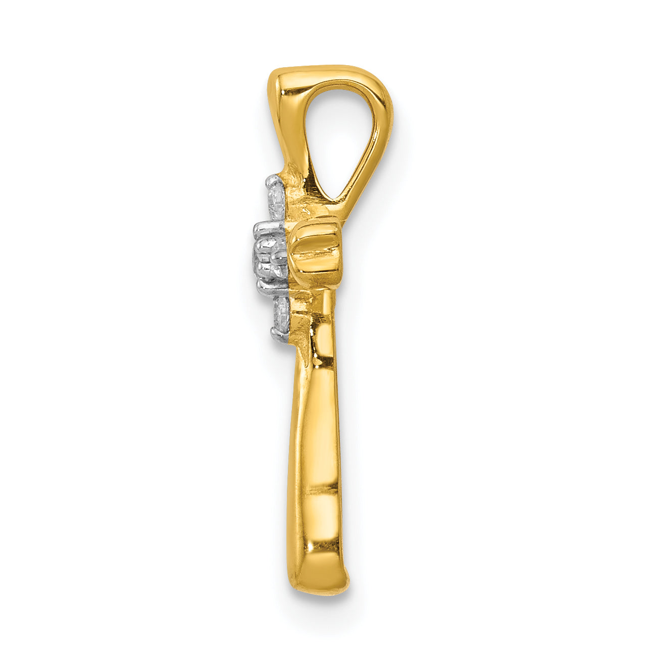 10K Diamond Cross Slide Pendant Secondary image