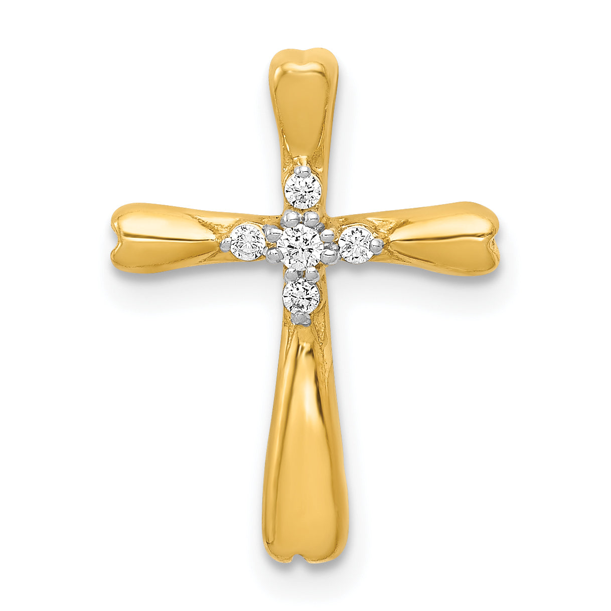 10K Diamond Cross Slide Pendant Main image