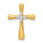 10K Diamond Cross Slide Pendant