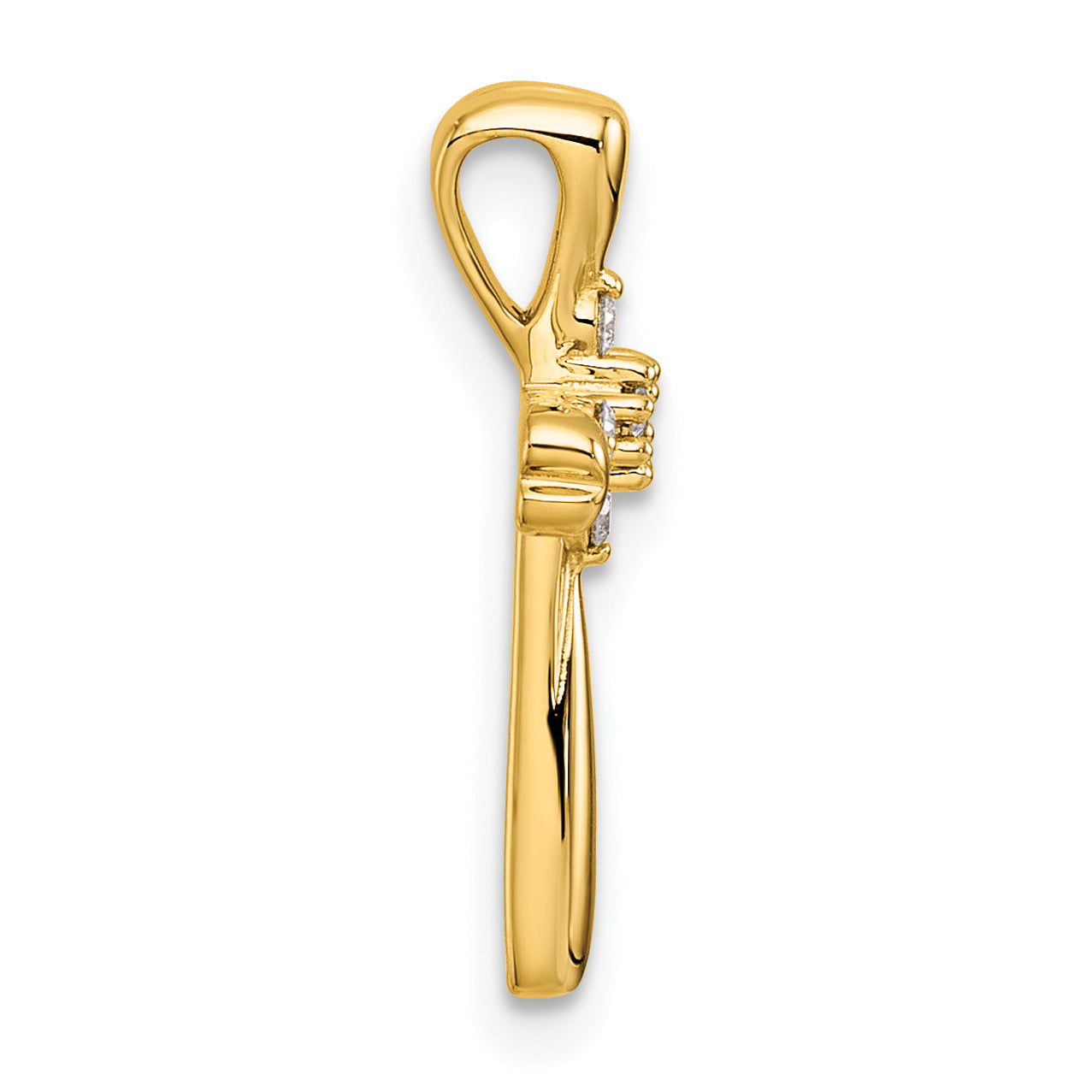 14k Diamond Cross Slide Pendant