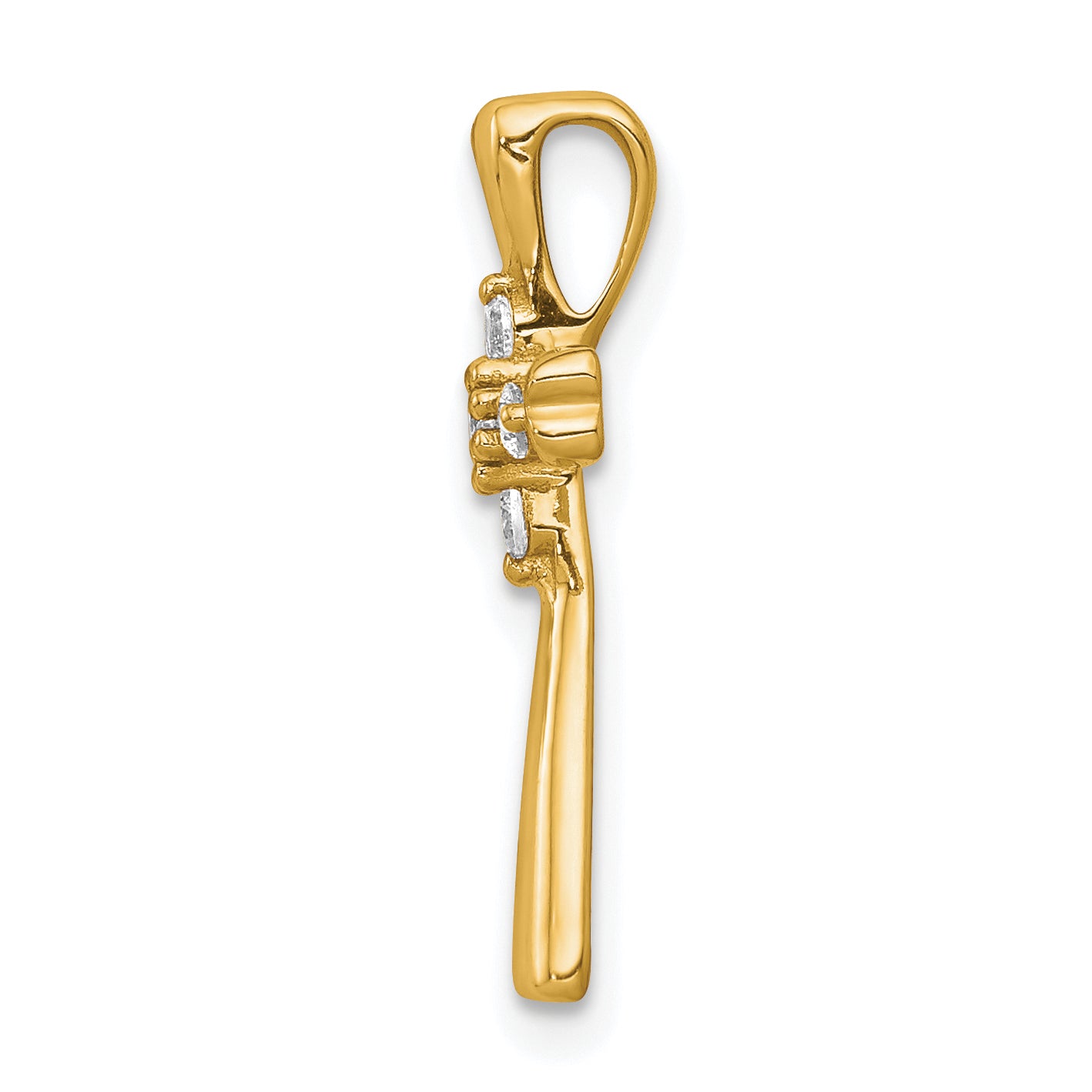 10K Diamond Cross Slide Pendant Secondary image