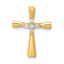 10K Diamond Cross Slide Pendant