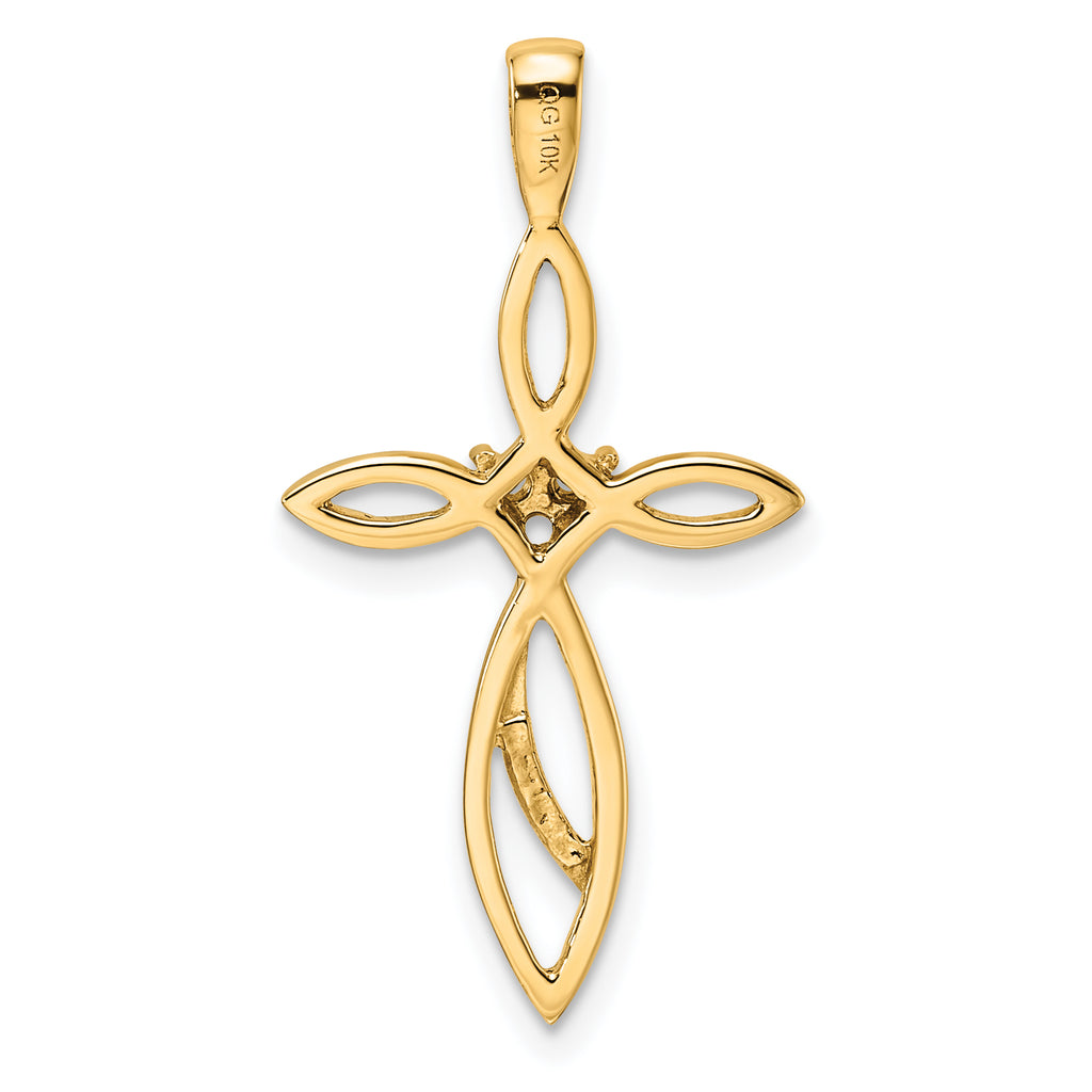 10K Cross Pendant Mounting (No Stone Included)