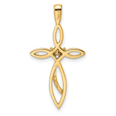 10K Cross Pendant Mounting (No Stone Included)