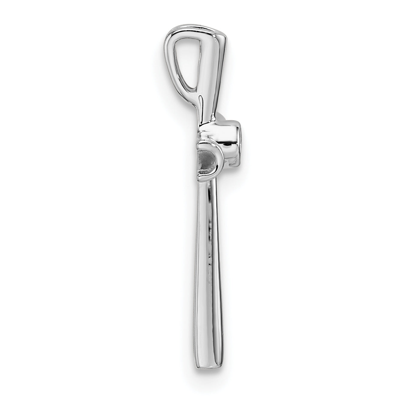 10K White Gold Cross Chain Slide Mounting