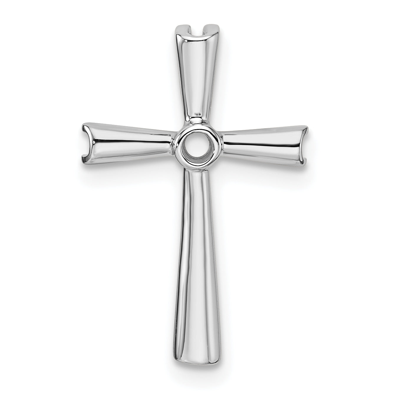 10K White Gold Cross Chain Slide Mounting Main image