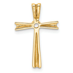 10K Cross Pendant Mounting (No Stone Included)