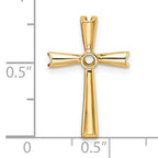 10K Cross Pendant Mounting (No Stone Included)
