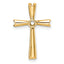10K Cross Pendant Mounting (No Stone Included)