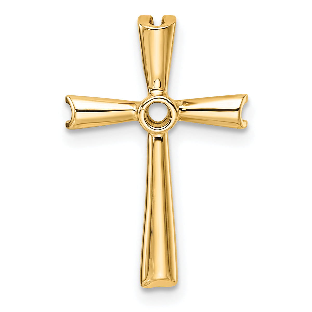 10K Cross Pendant Mounting (No Stone Included)