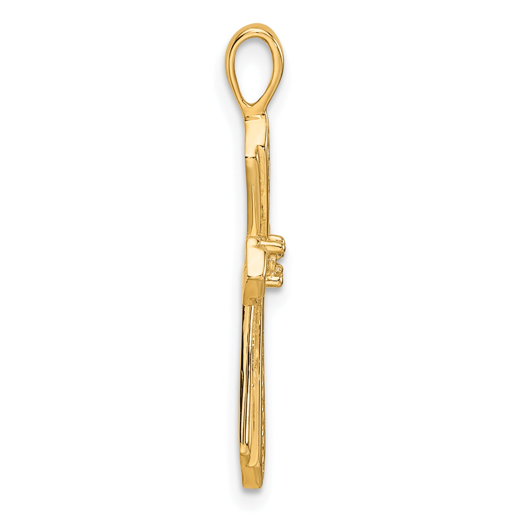 10K Passion Cross Pendant Mounting (No Stone Included)