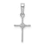 10K White Gold Small .01ct. Diamond Cross Pendant