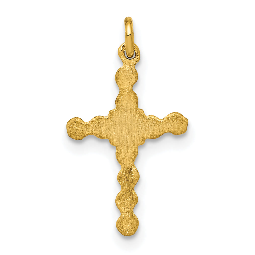 10K Small .01ct. Diamond Cross Charm