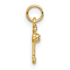 14k Small Diamond Budded Cross Pendant