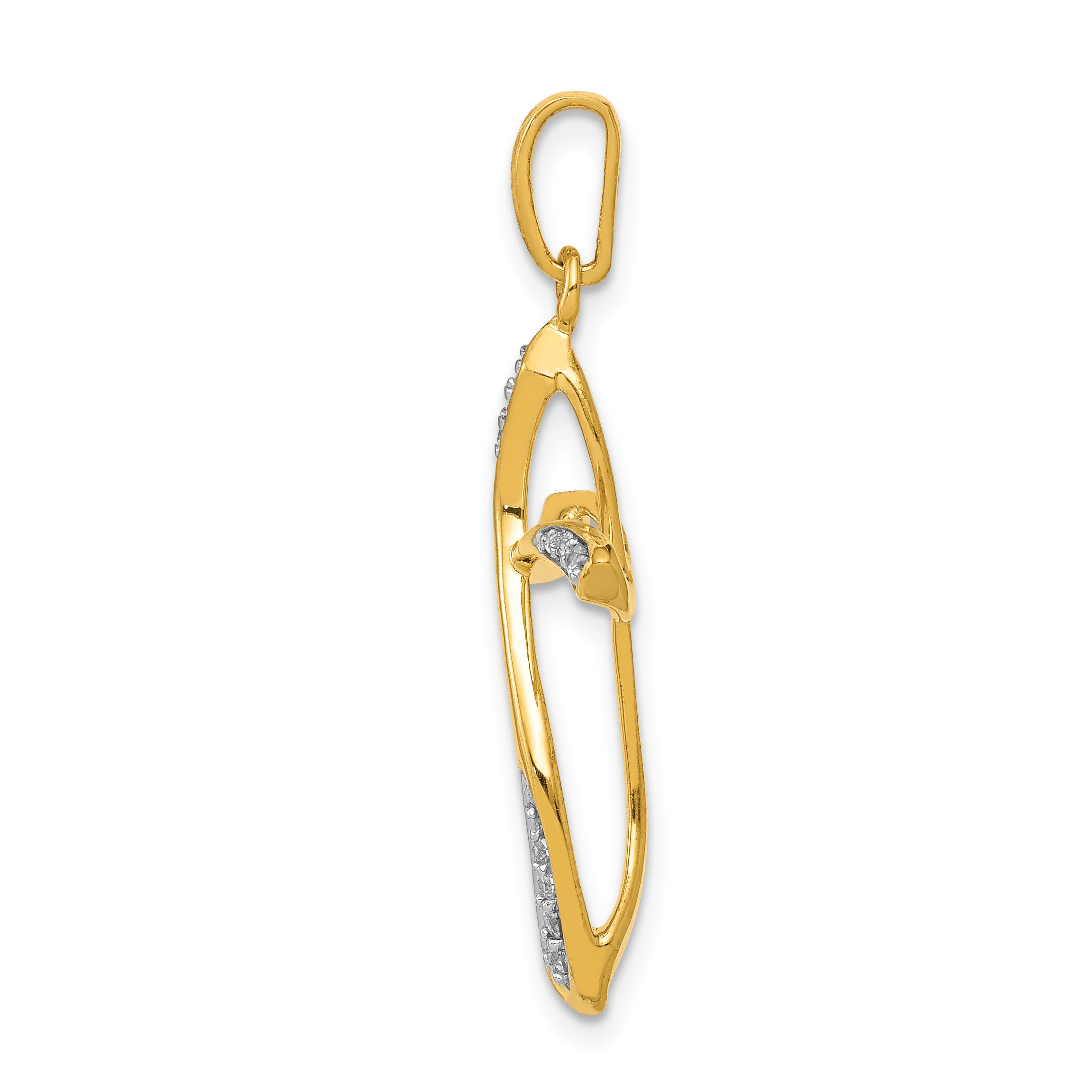 10K 1/10ct. Diamond Cross Pendant