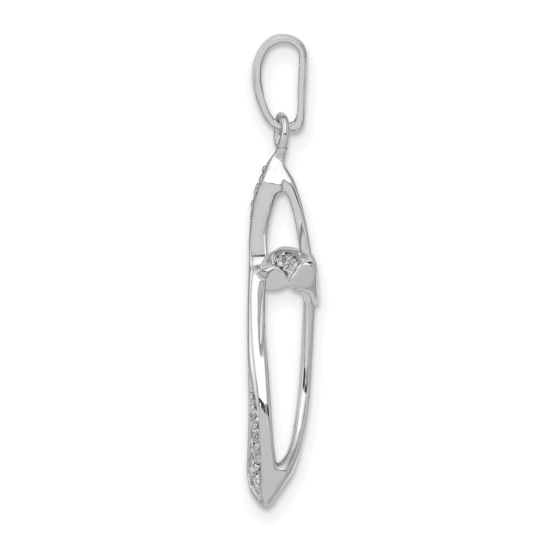 14k White Gold 1/15 carat Lab Grown Diamond VS/SI+ G+ Complete Cross Pendant Secondary image