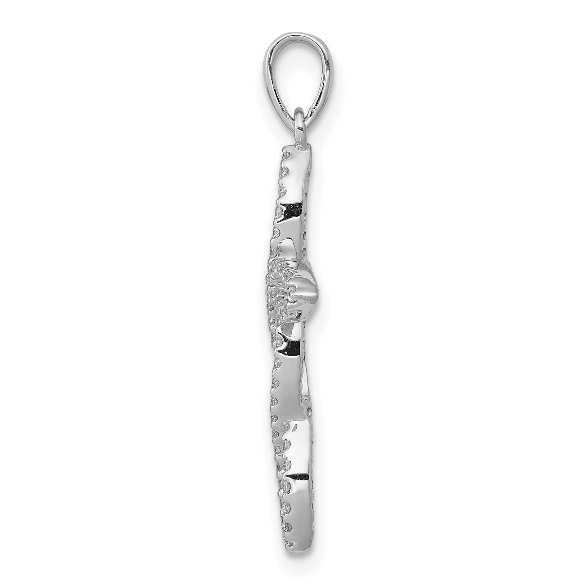 10K White Gold 1/4ct. Diamond Cross Pendant Secondary image