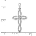 10K White Gold 1/4ct. Diamond Cross Pendant