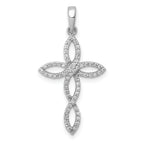 10K White Gold 1/4ct. Diamond Cross Pendant