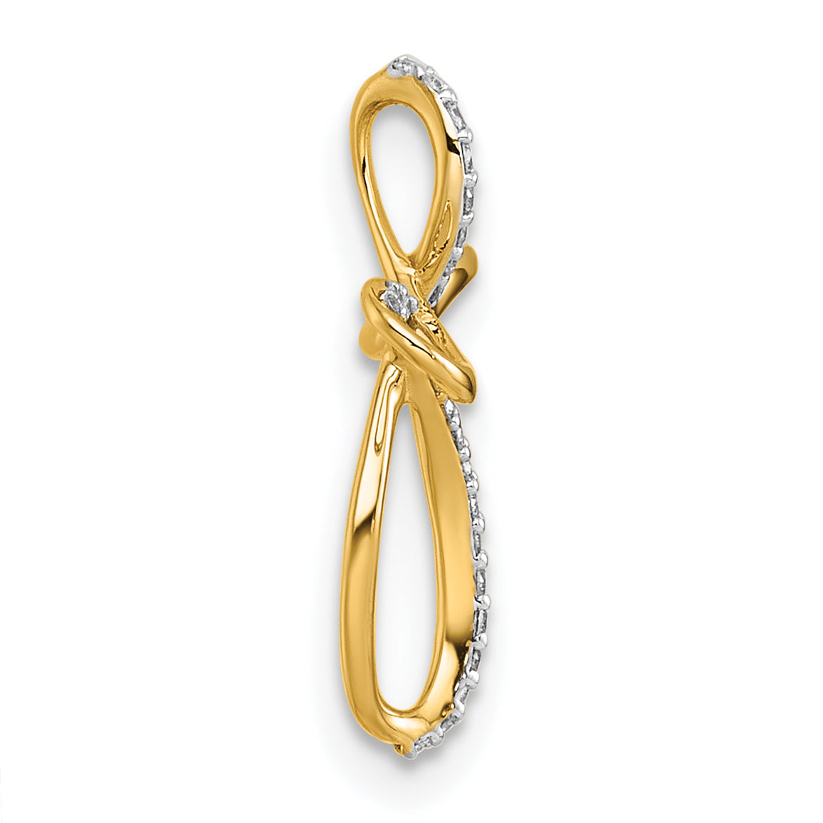 14k Diamond Cross Chain Slide Secondary image