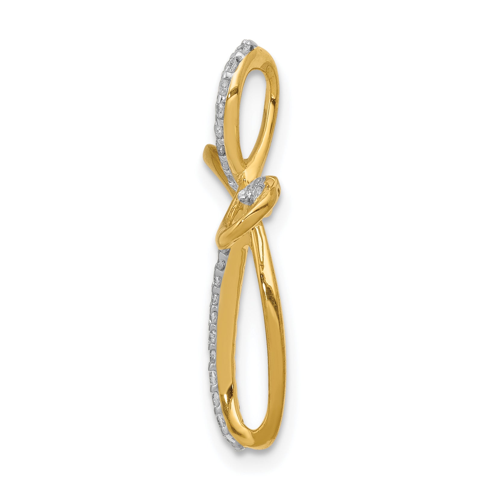 10K 1/6ct. Diamond Cross Chain Slide Main image
