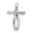 Diamond Cross Slide Pendant in 10K White Gold, 16mm (1/15 ct. tw.) - Sophia Jewelers