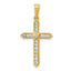 Lab-Grown Diamond Cross Pendant in 14K Yellow Gold, 28mm (1/4 ct. tw.) - Sophia Jewelers