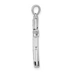 Diamond Cross Pendant in 10K White Gold, 15mm (1/5 ct. tw.) - Sophia Jewelers