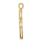 Diamond Cross Pendant in 10K Yellow Gold, 29mm (1/5 ct. tw.) - Sophia Jewelers