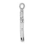Lab-Grown Diamond Cross Pendant in 14K White Gold, 29mm (1/5 ct. tw.) - Sophia Jewelers