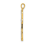 Diamond Cross Pendant in 10K Yellow Gold, 16.5mm (0.03 ct. tw.) - Sophia Jewelers