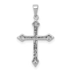 Cross Pendant in 14K White Gold with Lab-Grown Diamond, 25mm (1/5 ct. tw.) - Sophia Jewelers