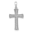Diamond Cross Pendant in 10K White Gold, 22mm (1/10 ct. tw.) - Sophia Jewelers