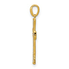 Cross Pendant in 14K Yellow Gold with Lab-Grown Diamonds, 23mm (1/10 ct. tw.) - Sophia Jewelers