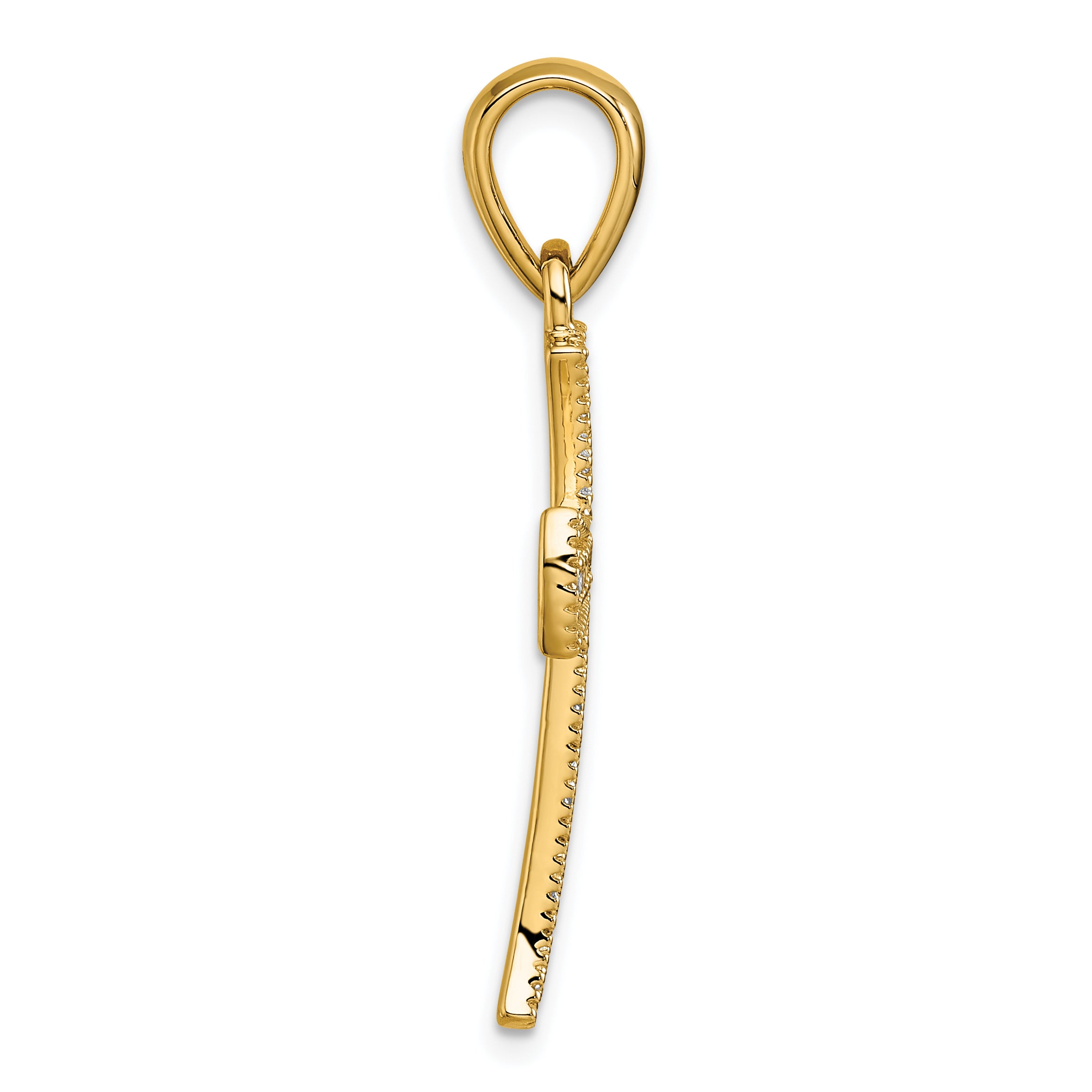 14k 3/8ct. Diamond Cross Pendant Secondary image