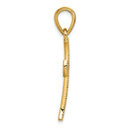 Diamond Cross Pendant in 14K Yellow Gold, 38mm (3/8 ct. tw.) - Sophia Jewelers