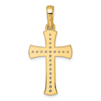 Diamond Cross Pendant in 14K Yellow Gold, 38mm (3/8 ct. tw.) - Sophia Jewelers