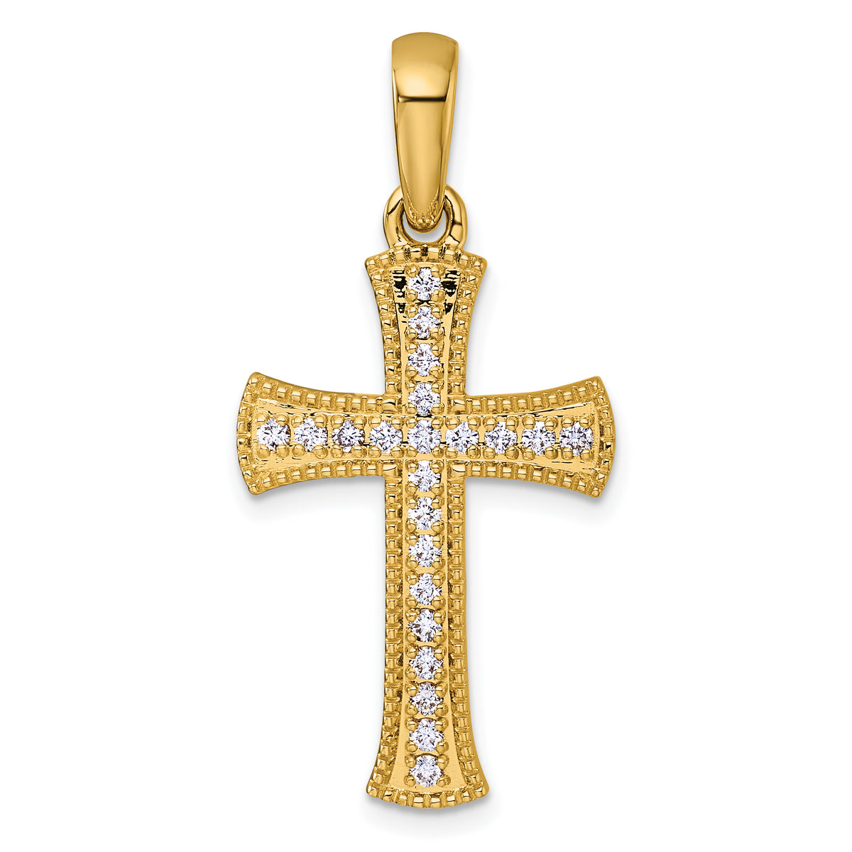 14k  3/8 carat Diamond Cross Pendant Main image