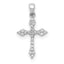 10K White Gold 1/15 carat Diamond Small Cross Pendant